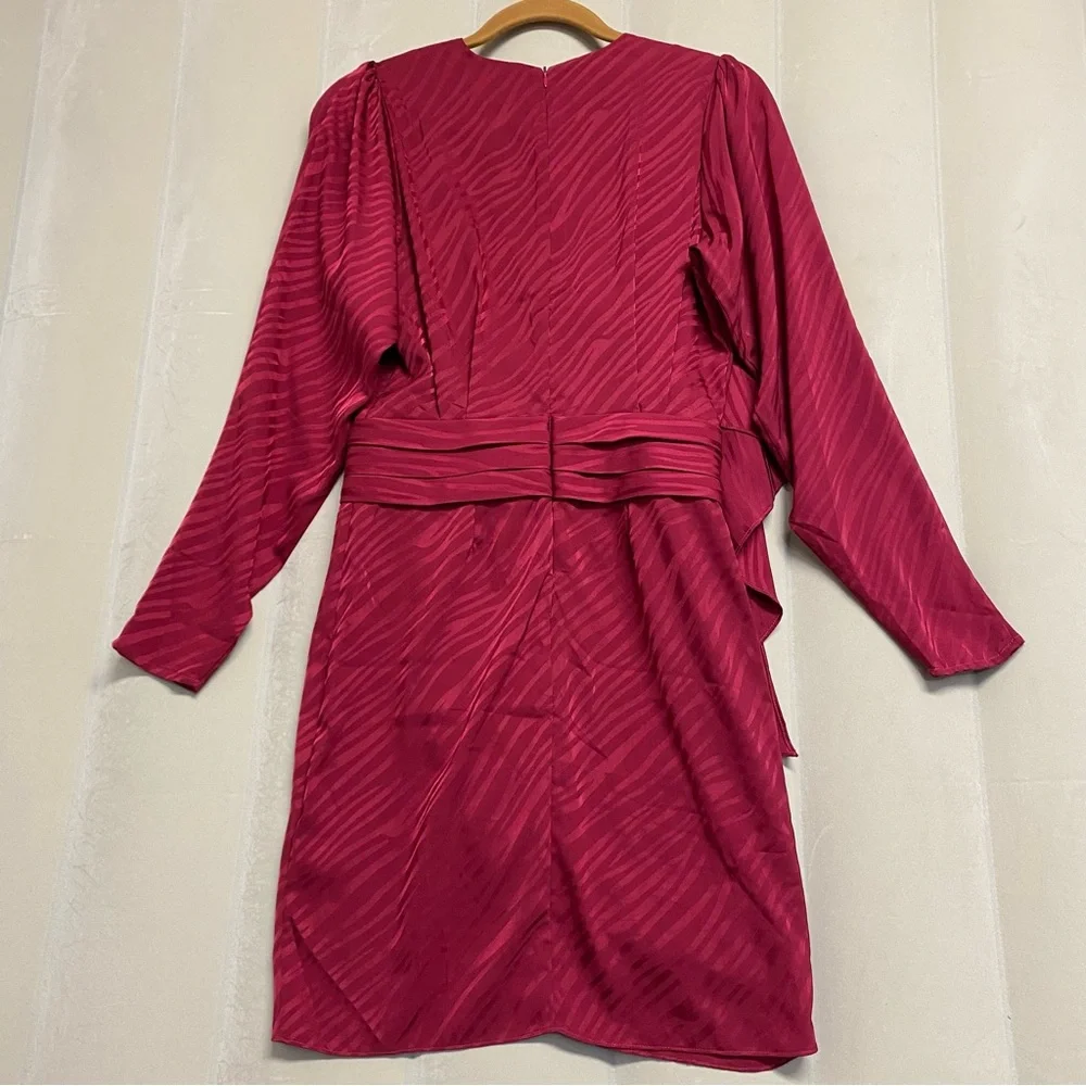 Ronny Kobo Women’s Shanaya Draped Dress Small Mini Faux Wrap Designer Luxury - Picture 8 of 13